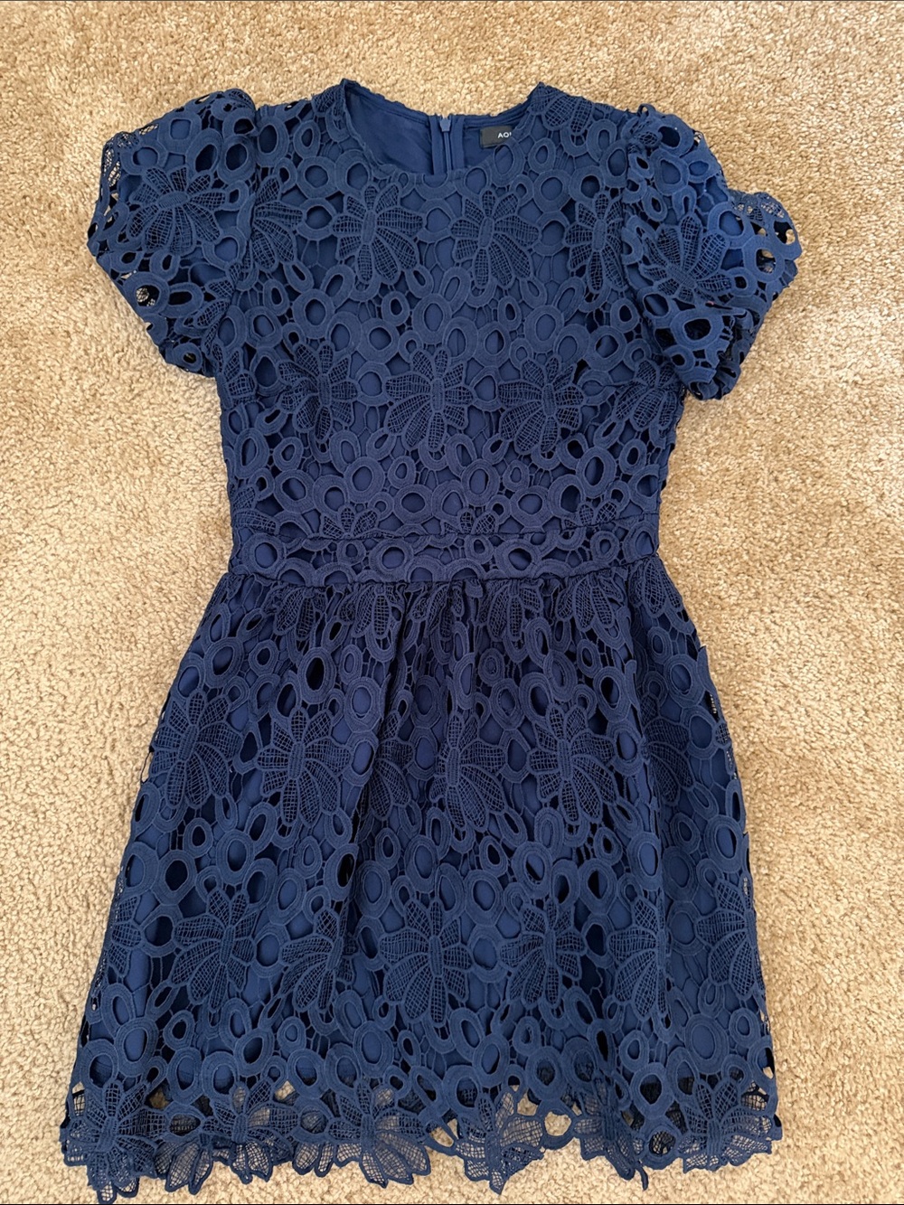 Aqua Navy Lace Dress